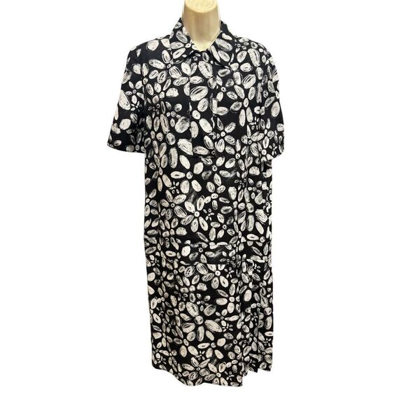 Marni blooming envers midi shirt dress in black & white NWT Size 38/ US 2 - Picture 7 of 12